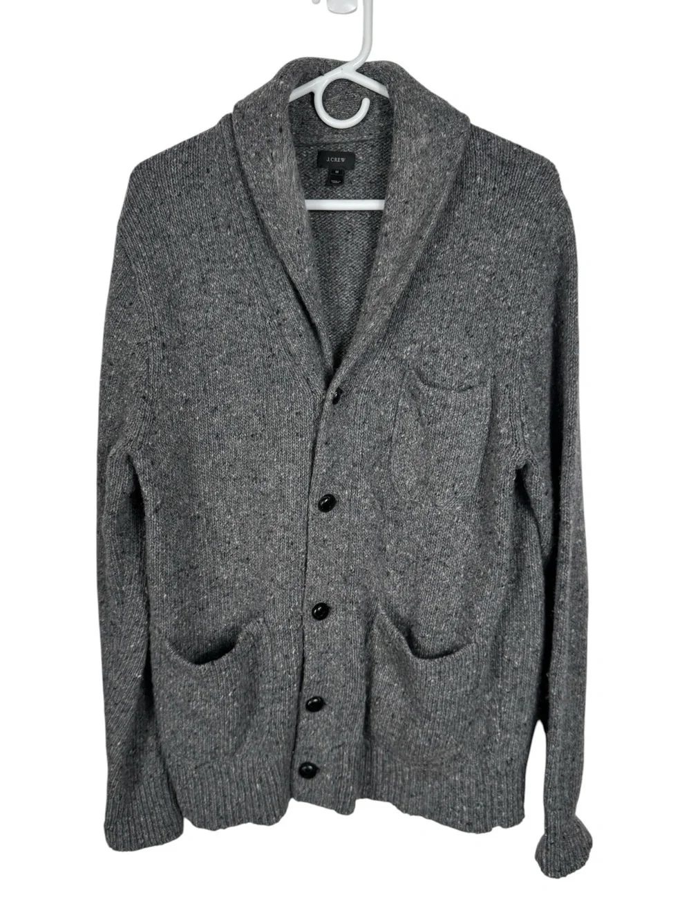 J.Crew Shawl Collar Wool Blend Cardigan Sweater, Size Medium